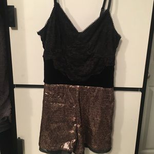Velvet and Sequin Romper